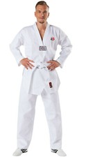 Adult Kid WTF Style Ribbed Taekwondo Polycotton Suit Dobok Martial Art Athletics