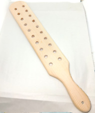 New Wooden Spanking Paddle Unfinished With Holes 18 Inch long, 3 Inch X 1/2 Inch
