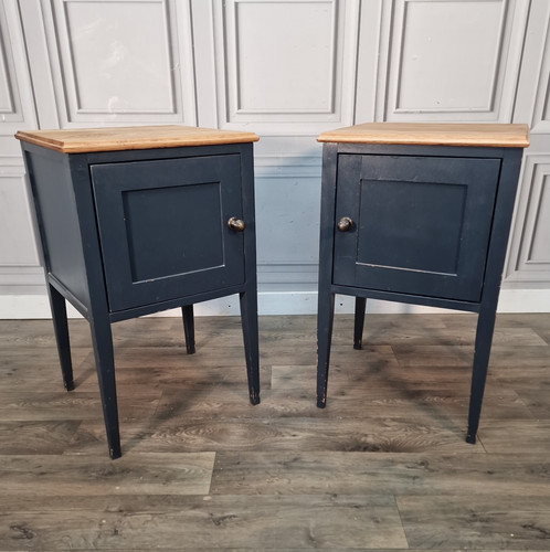 Vintage pair bedside cabinets - pair,