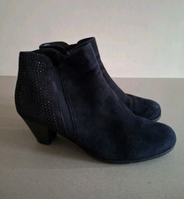 Gabor Navy Blue Suede Block
