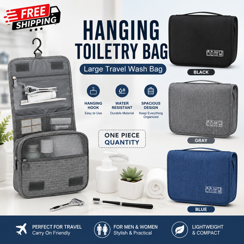 Hanging toiletry bag large - hanging,