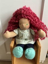 Bamboletta Doll Cuddle Doll with Red  Boucle Hair Waldorf Doll Excellent 