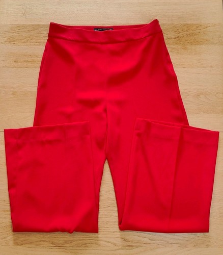 Zara red wide leg - wide, trousers