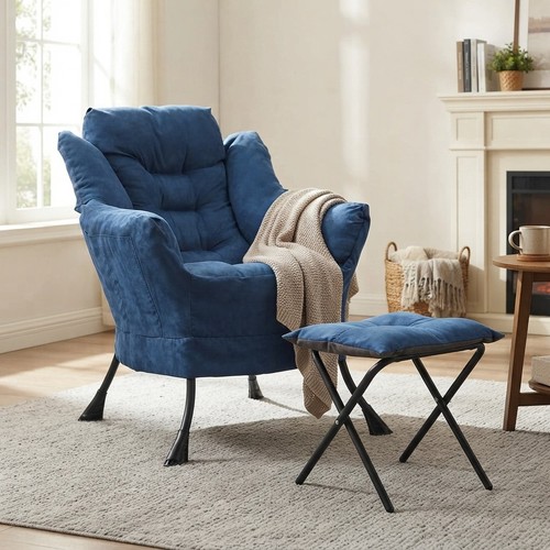 Contemporary blue accent - contemporary,