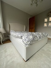 White Company Double Bed With Linen Head Rest
