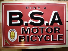 Ride a BSA Motor Bicycle retro
