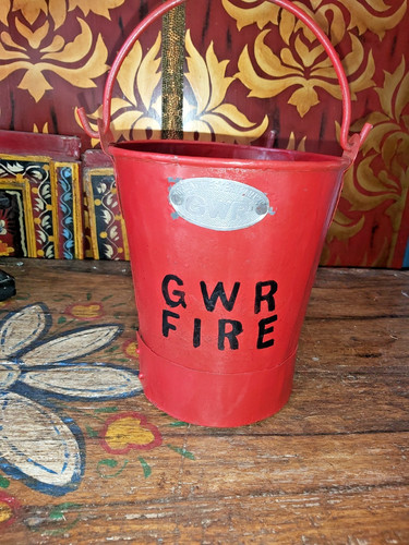 Vintage gwr fire bucket m - vintage,