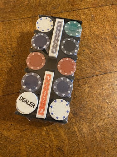 Unopened poker chips and cards - chips,
