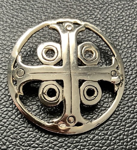 Vintage cross shaped pin broch - pin,