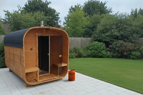 Outdoor cube sauna - outdoor,