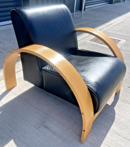 Vintage bentwood black leather - bentwood,