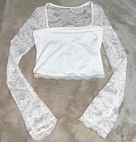 Women white floral lace - women’s,