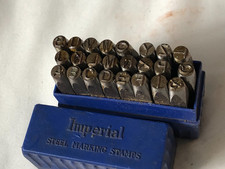 Vintage Imperial Steel Marking Stamps 3/16" *Missing Letters "G,H,R"