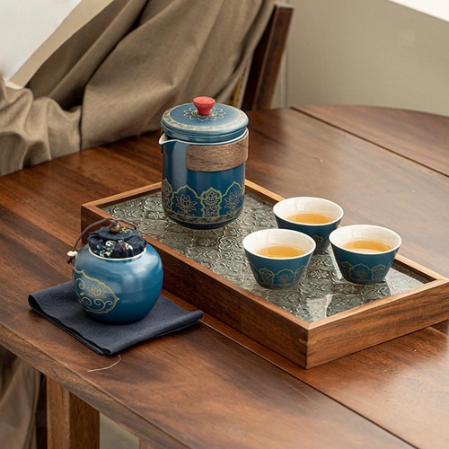 Portable ceramic tea - ceramic, set