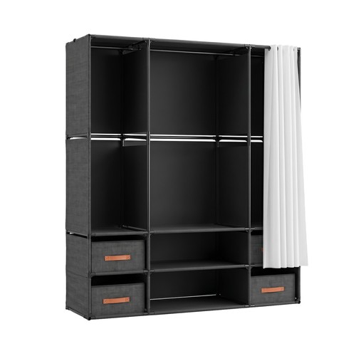 Portable metal wardrobe - portable, closet