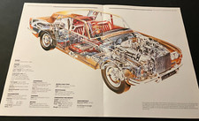 1966 Rolls-Royce Silver Shadow  Vintage Cross-Section Cutaway Art Print Wall Art
