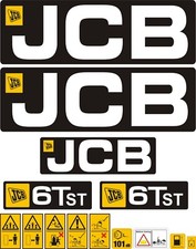 JCB 6 TST Dumper Decal Set