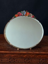 Vintage Barbola Floral Mirror