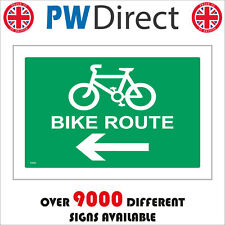 TR090 BIKE ROUTE LEFT ARROW