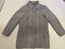 Ak25) Bonmarche Women Coat Jacket Top Size 14 Grey Zip And Staples Front