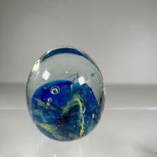 Vintage Art Glass Paperweight Controlled Bubbles Multicoloured Marked