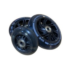 3 MULTICOLOURED FLASH LED PUSH SCOOTER WHEELS MIRCO MINI 120mm x 25mm/80mmx25mm