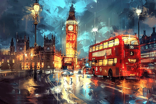 London big ben - ben, canvas