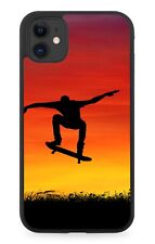 Skateboard Rubber Phone Case Skateboarder Skate Board Sunrise Sunset Photo i768