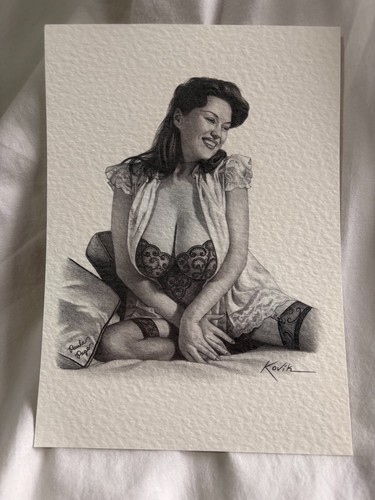 Erotic girl portrait - girl, drawing