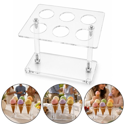 Ice cream cone holder with - cone, 6