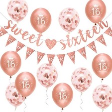 16th birthday decorations rose - birthday,
