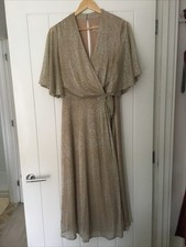 Jenny Packham No1 Fabulous Gold Dress 16 New Without Tags.