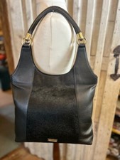 Lge BIBA black leather &