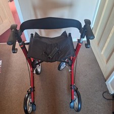 MobilityPlus+ Deluxe Ultra-Light Folding Rollator with Seat