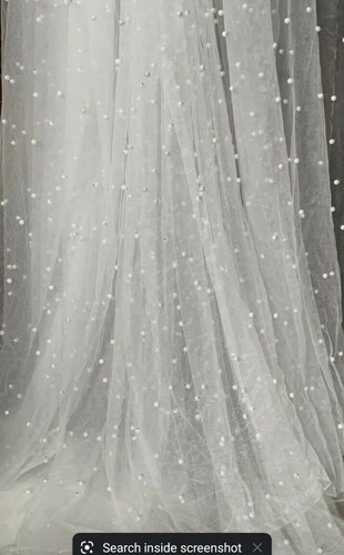 1mtr white colour soft bridal - ,
