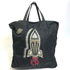 PRADA VA0484 Rocket Bag Handbag Tote Nylon Women's Black