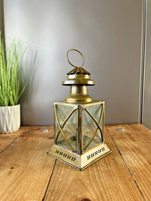 VINTAGE BRASS HANGING OIL LAMP