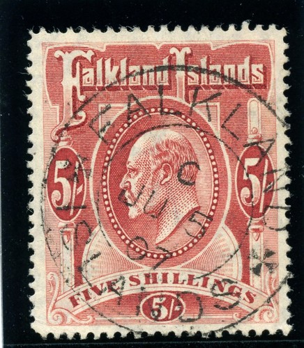 Falkland islands 1904 kevii - kevii, 5s