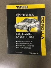 1998 TOYOTA COROLLA SHOP SERVICE REPAIR MANUAL VOL 1
