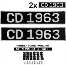 Pair 2x OBLONG Black and