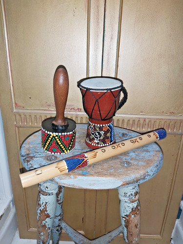 Musical set flute rattle - , flute,