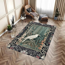 Majestic White Crane Rug -