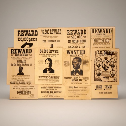Wanted posters parchment - wanted,
