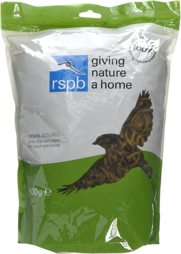 Rspb dried mealworms 500g wild - dried,