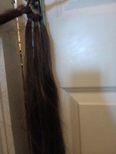 Lullabellz Ponytail Plait Extension 34 Inch Dark Brown/Caramel 4/27 super long 