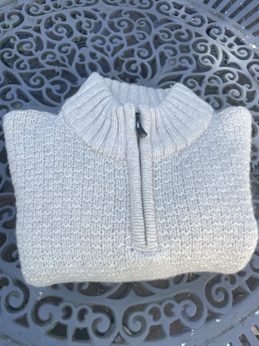 Chunky cream half zip jumper - half,