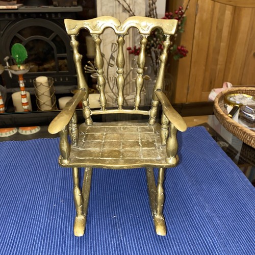 Vintage brass rocking - brass,