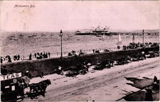 Postcard Morecambe Bay And Pier Morecambe Lancashire With Carriages RPPC