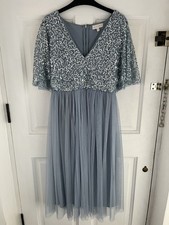 Silver Grey Blue Maya Dress Size 8-10