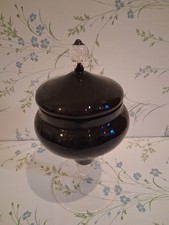 Vintage Empoli Italy Purple Bonbon Apothecary Tent Lidded Jar 20cm tall